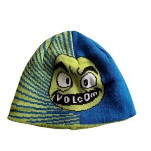 Volcom Toddler Green & Blue Faces Beanie